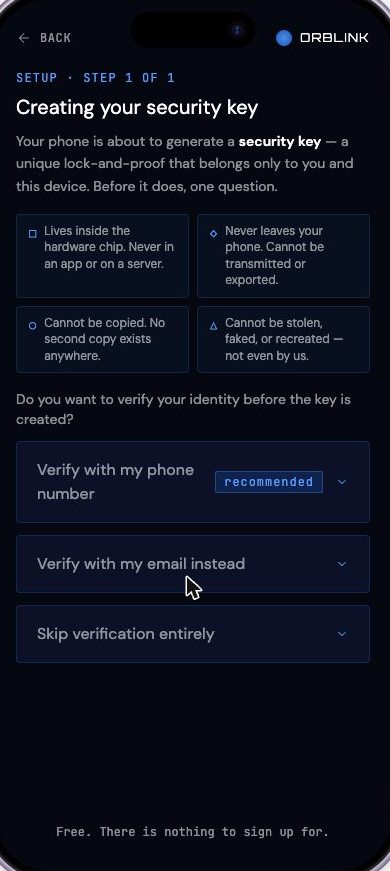 Creating your security key